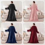 Blankozy™ Heated Wearable Blanket — With Foot Pockets