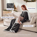 Blankozy™ Heated Wearable Blanket — With Foot Pockets
